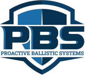 PBS logo: a navy shield with bold PBS letters and the text 'Proactive Ballistic Systems' beneath